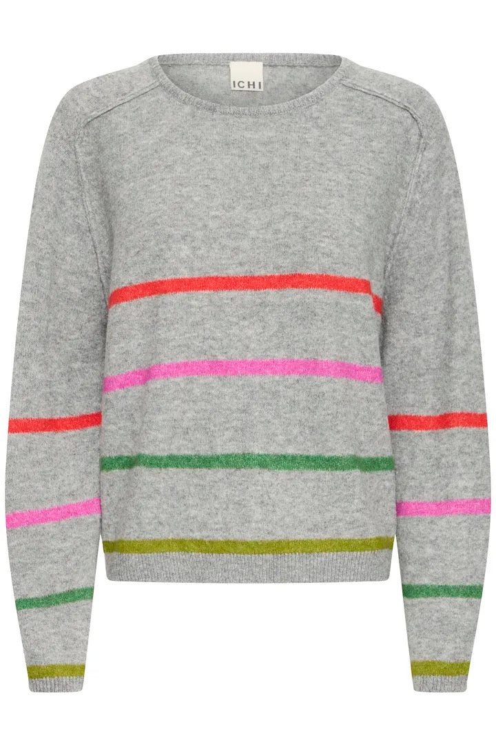 Dasila Long Sleeve Jumper 4 - Grey Melange