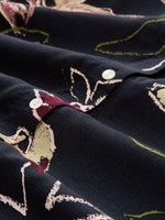 Loose Fit Patterned Blouse - Big Flower