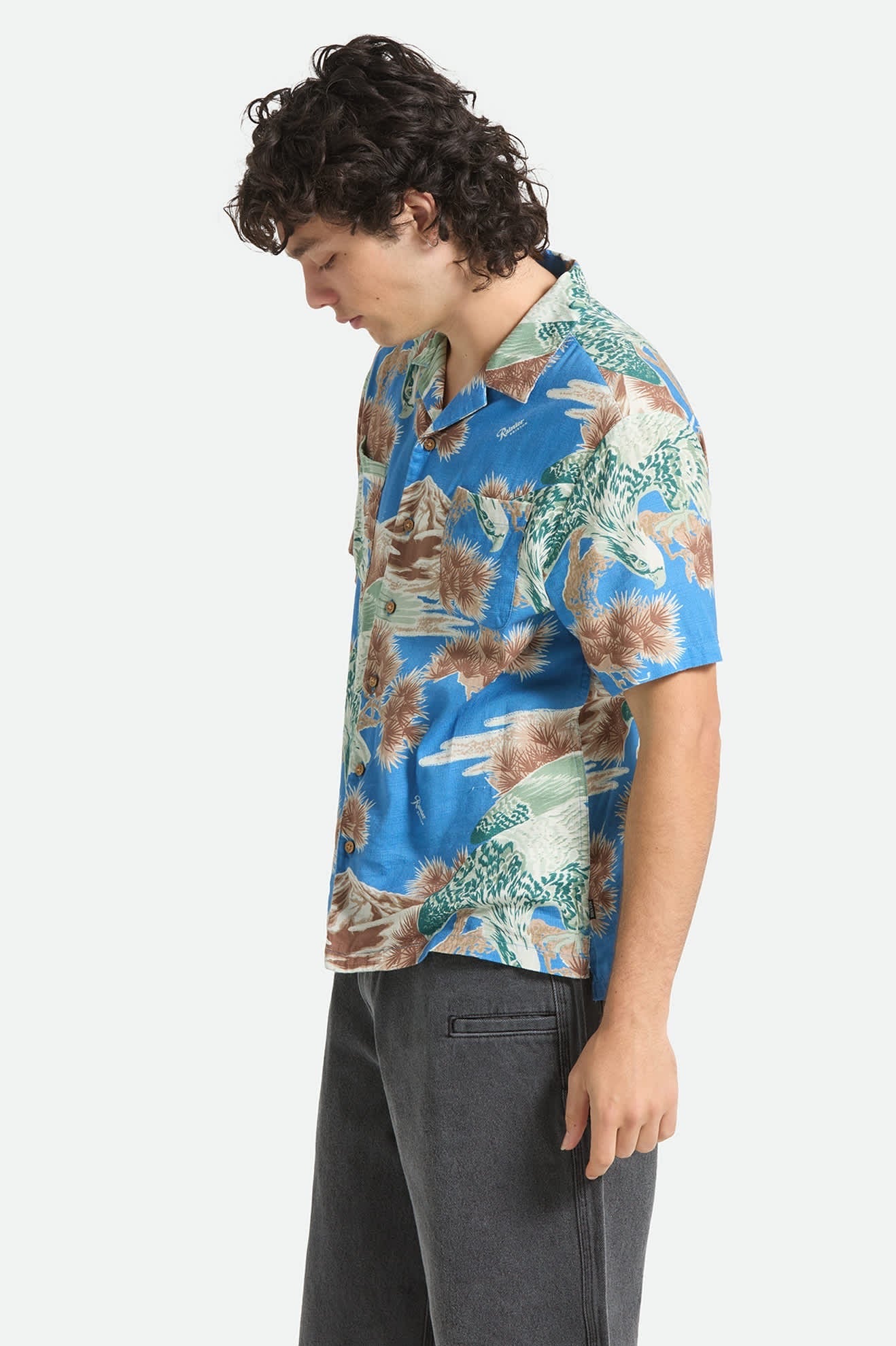 Rainier x Brixton Short Sleeve Woven - Blue Sky