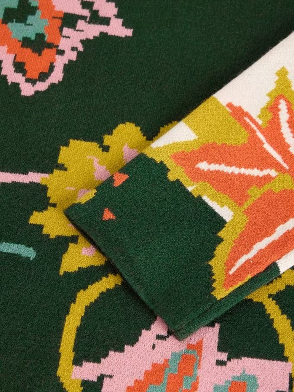Fabia Floral Jumper - Green Multi