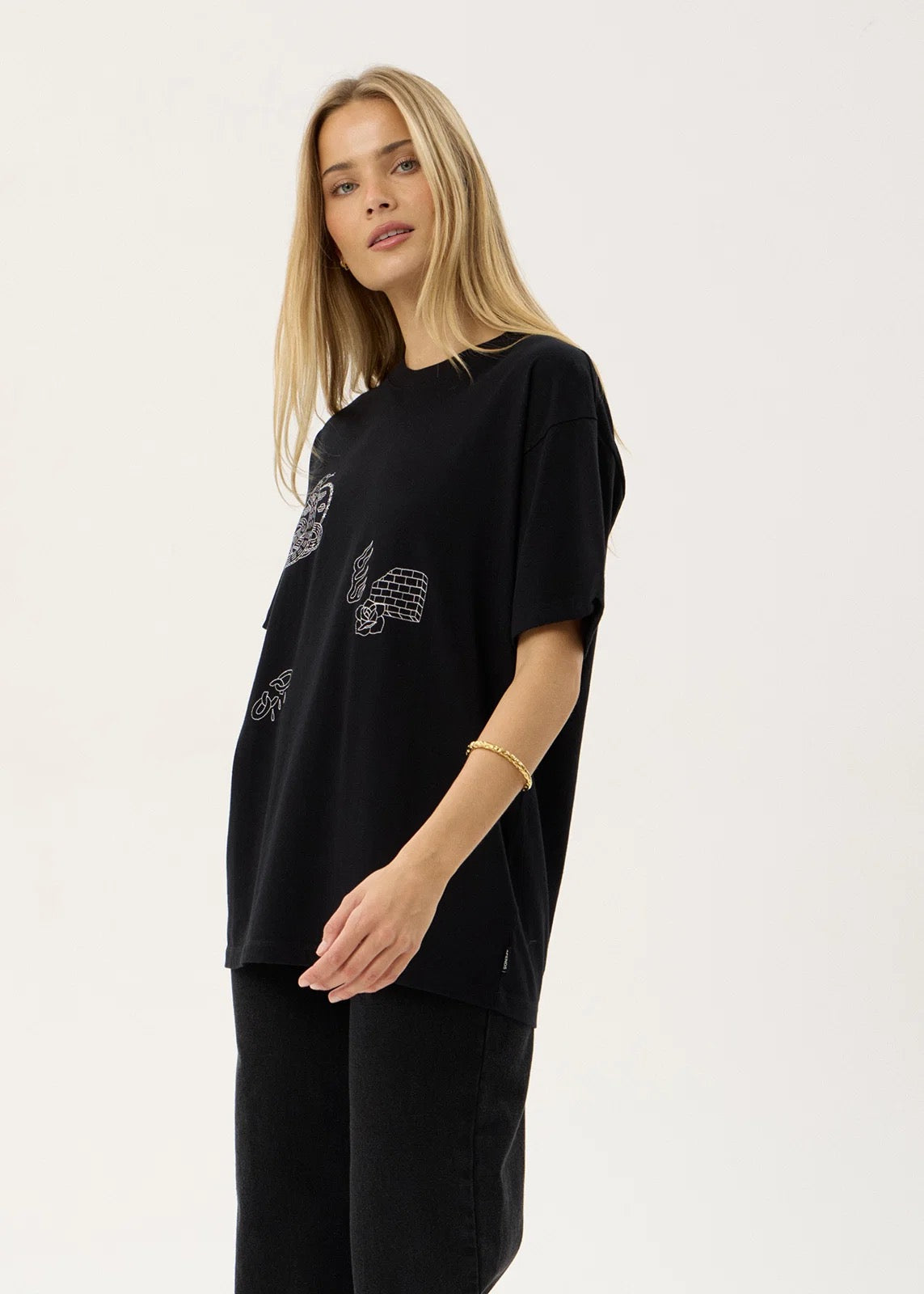 Unbound Recycled Oversized Tee - Black