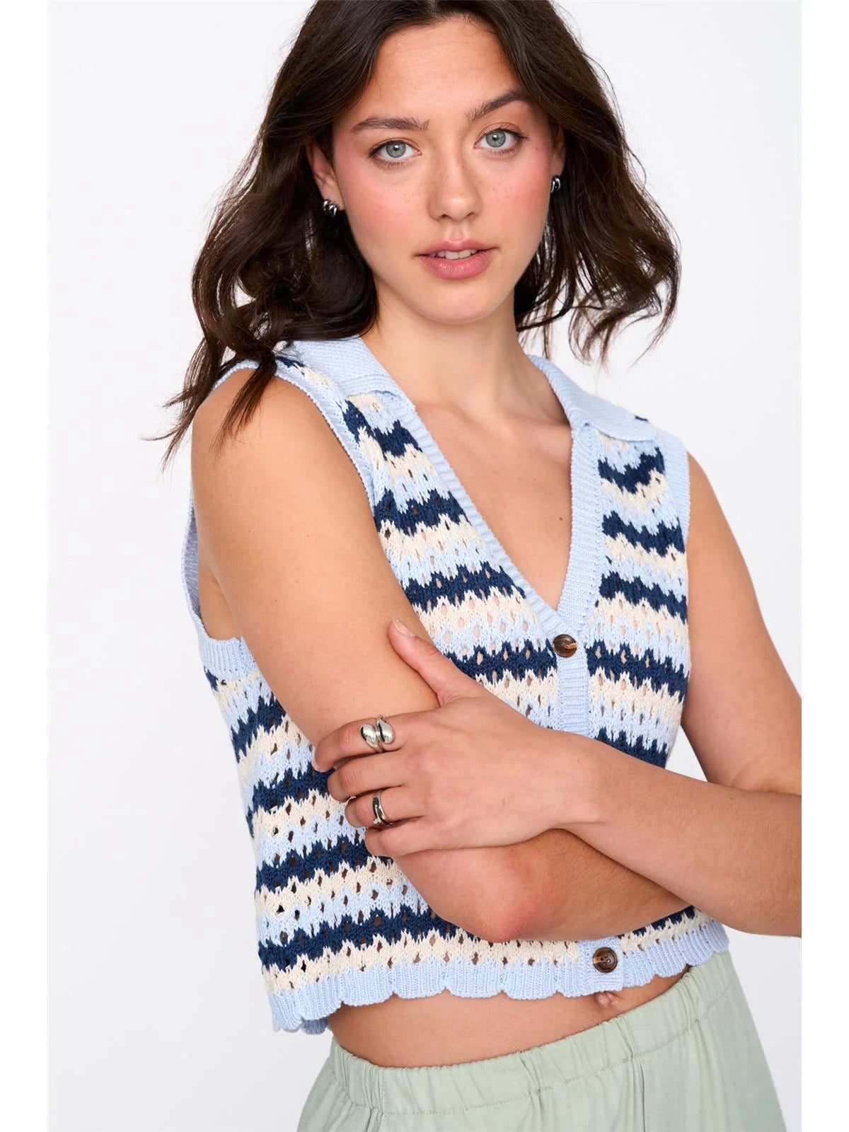 Blue Stripe Vest