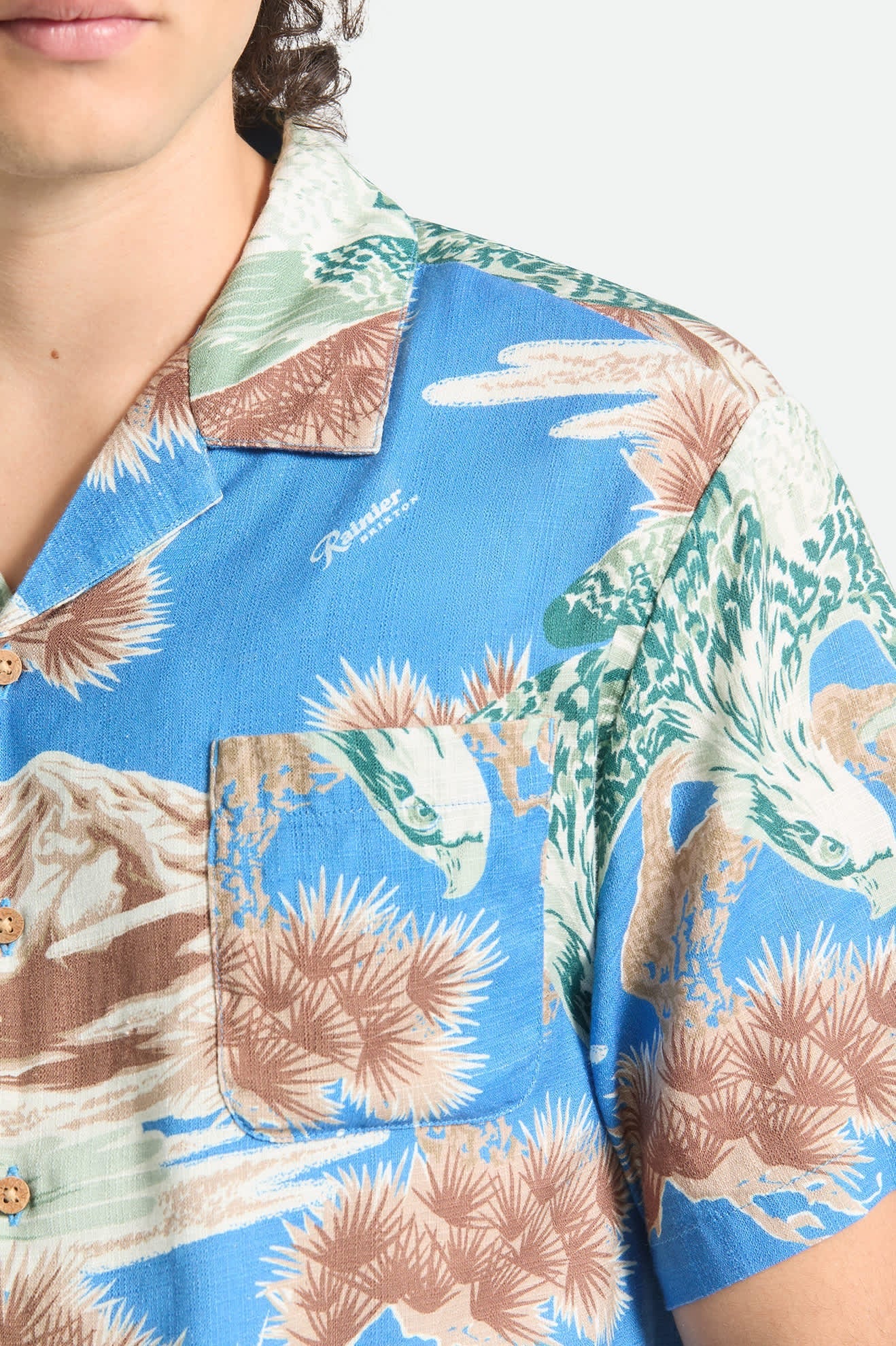 Rainier x Brixton Short Sleeve Woven - Blue Sky
