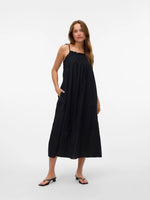 Roxanne Calf Volume Dress - Black