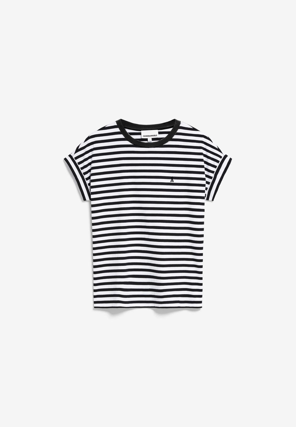 Idaara Stripes Organic Cotton T Shirt - White/Black