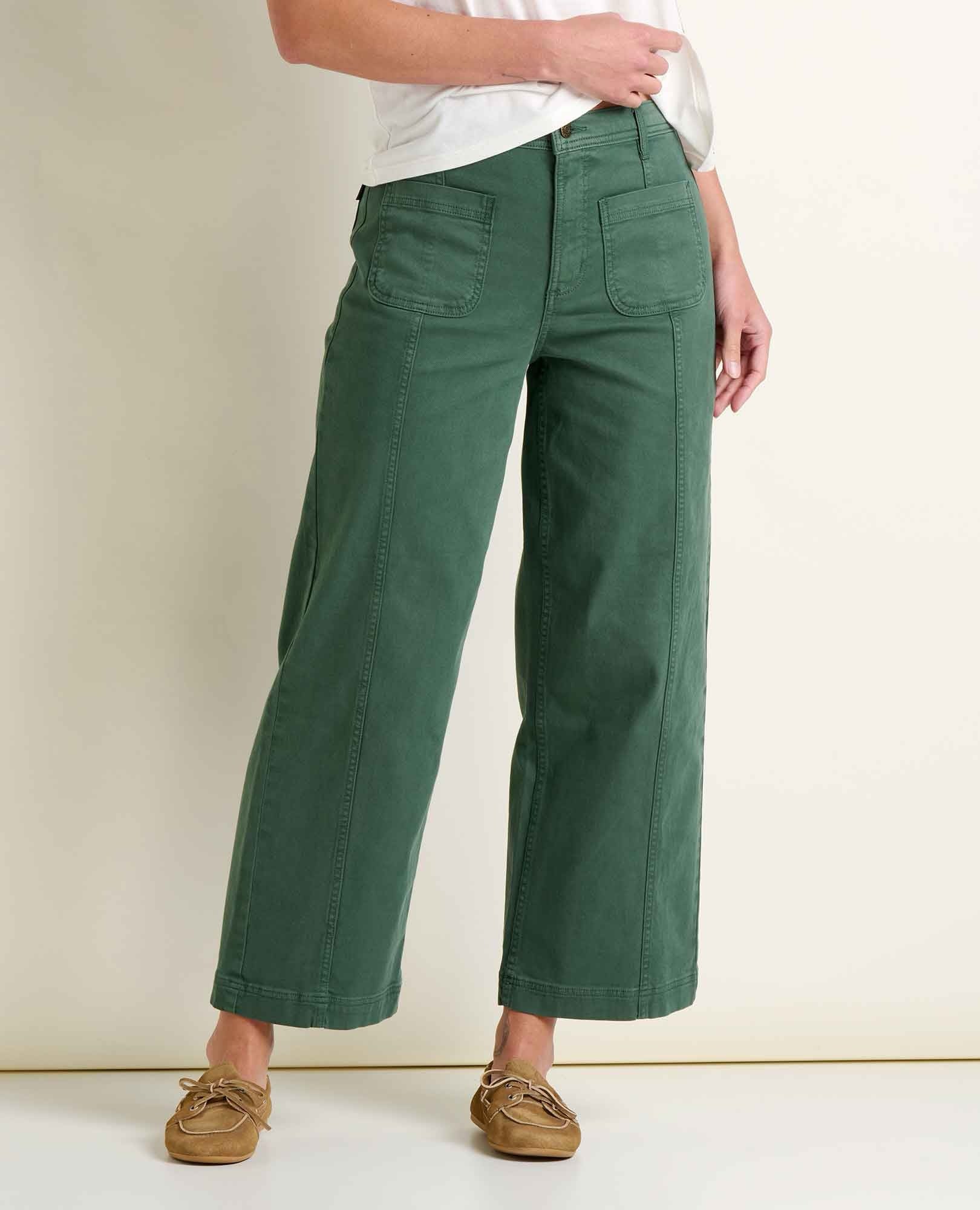 Linden Wide Leg Pant - Cilantro