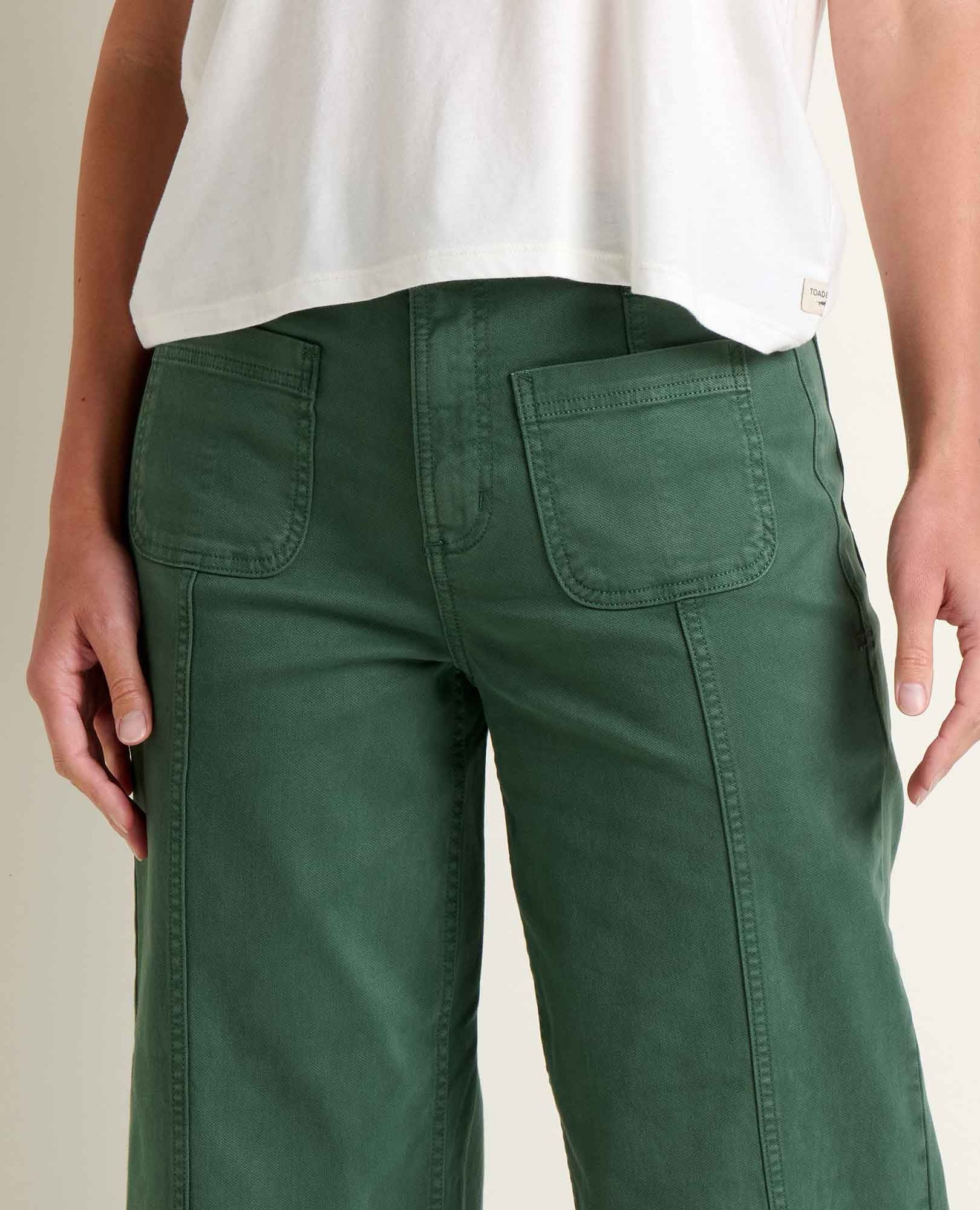Linden Wide Leg Pant - Cilantro