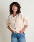 Bianca Pointelle Cardigan - Salt