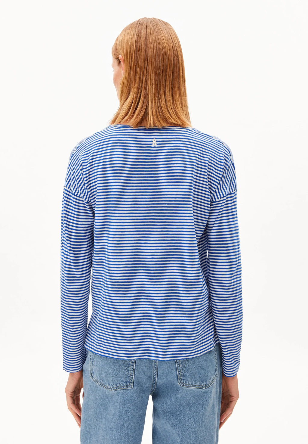Xianaa Striped Long Sleeve - Oatmilk/Dynamo Blue