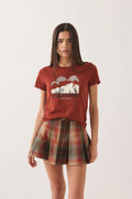 Great Springs Slim Crew Tee - Dark Brick