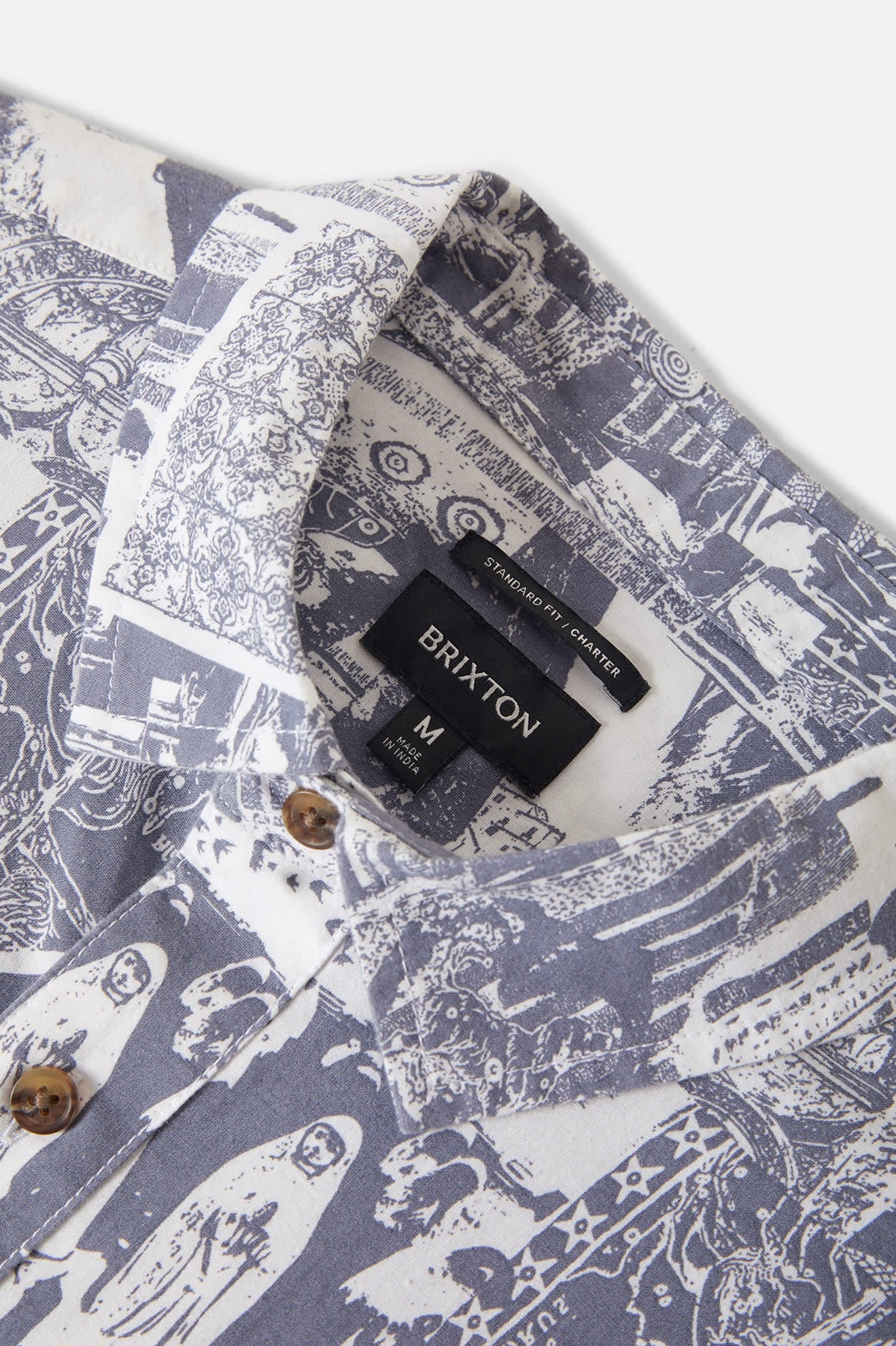 Charter Print Short Sleeve Woven - Navy/White Collage