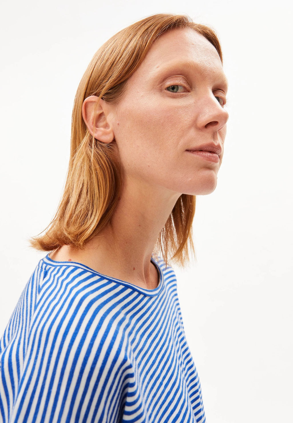 Xianaa Striped Long Sleeve - Oatmilk/Dynamo Blue