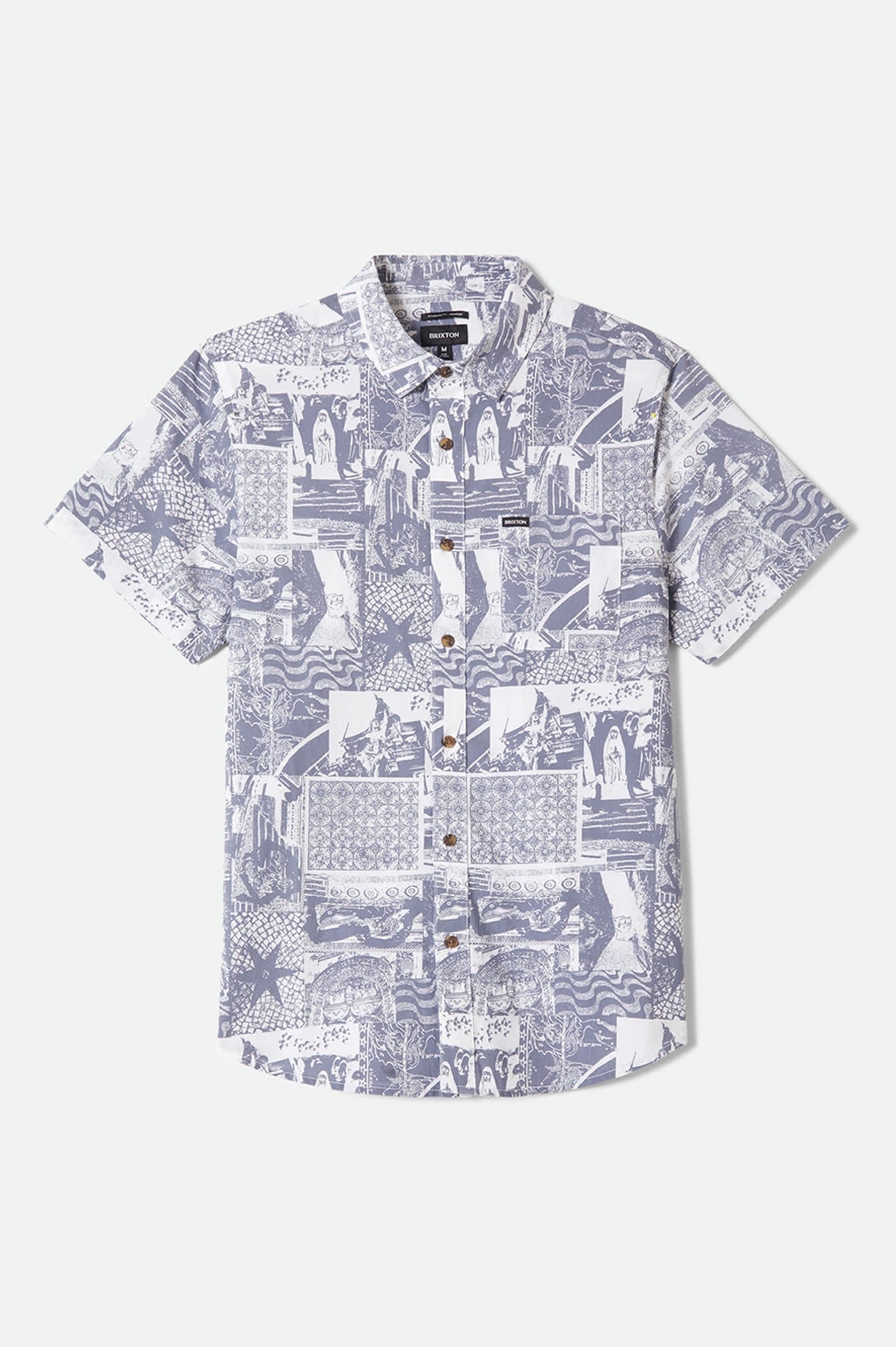 Charter Print Short Sleeve Woven - Navy/White Collage