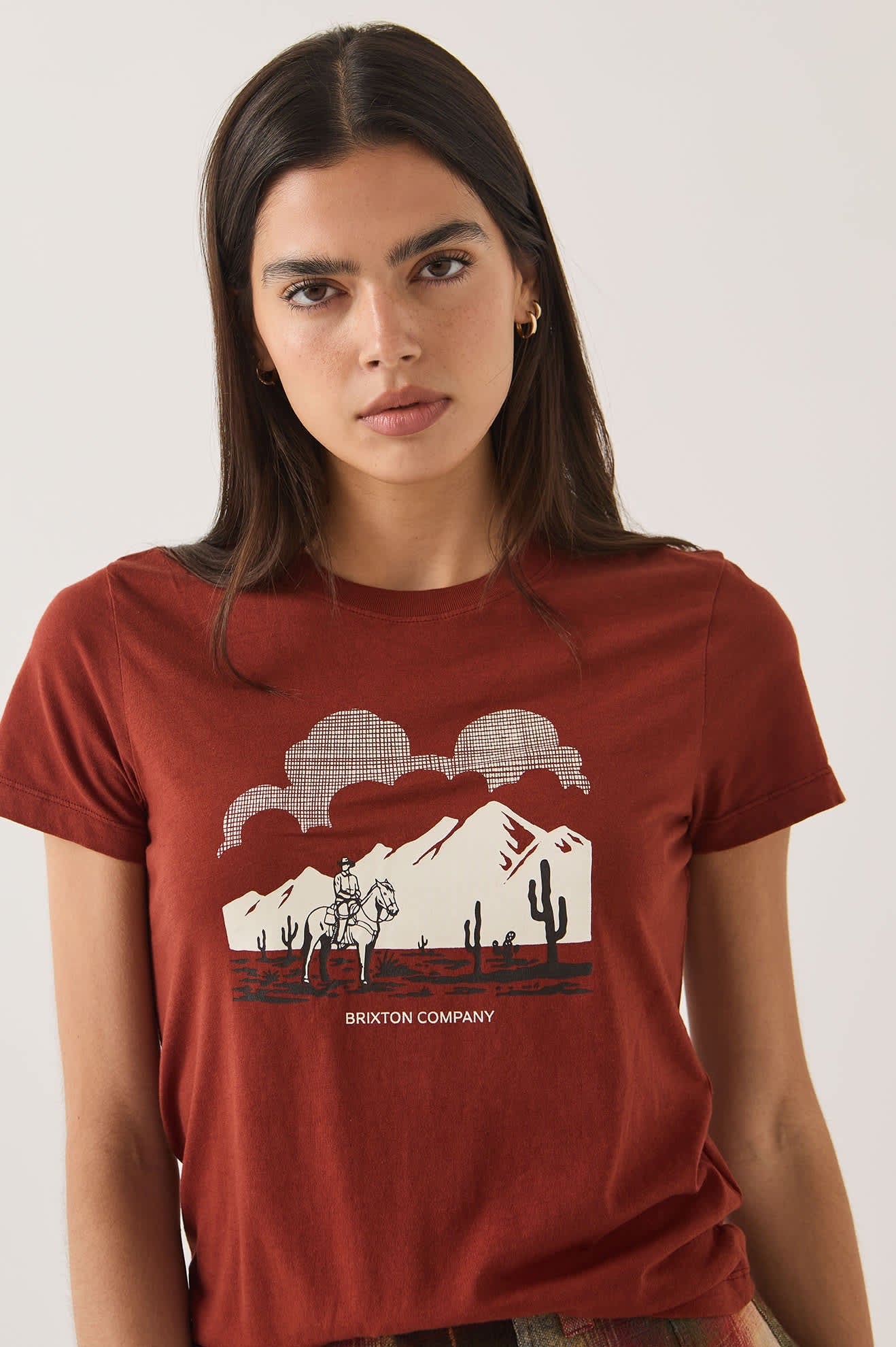 Great Springs Slim Crew Tee - Dark Brick