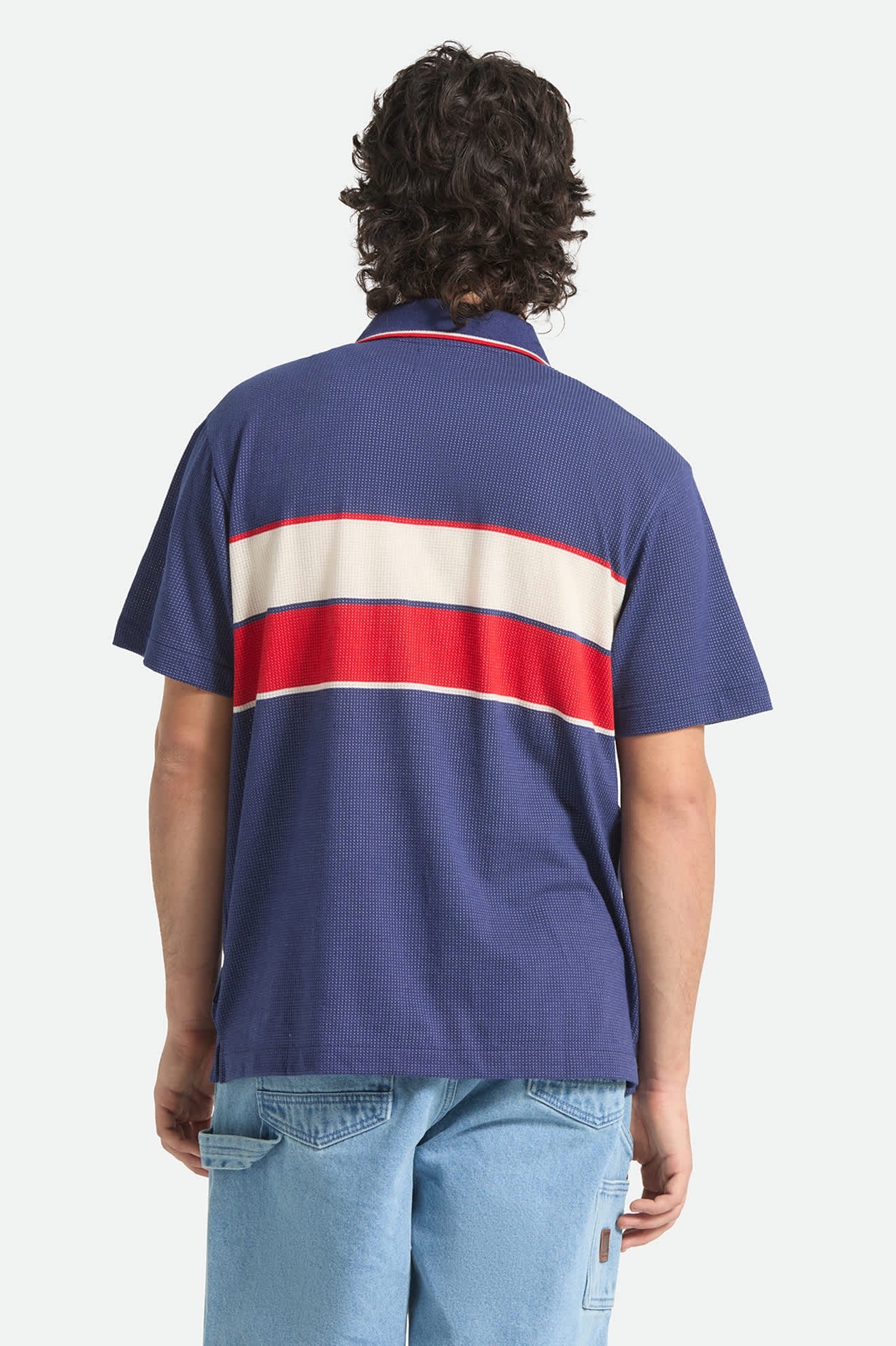 Bunker Mesh Short Sleeve Woven - Washed Navy