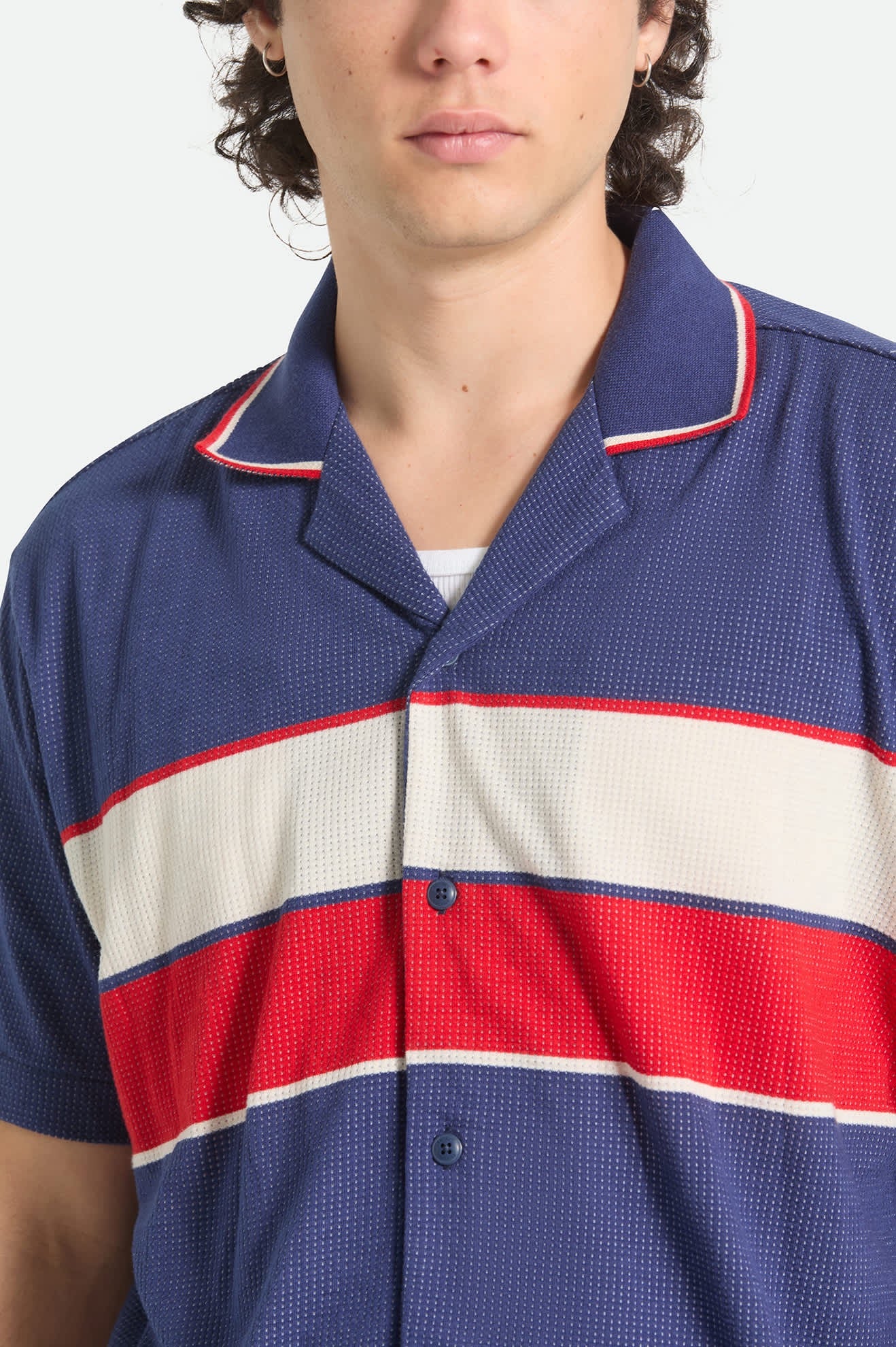 Bunker Mesh Short Sleeve Woven - Washed Navy
