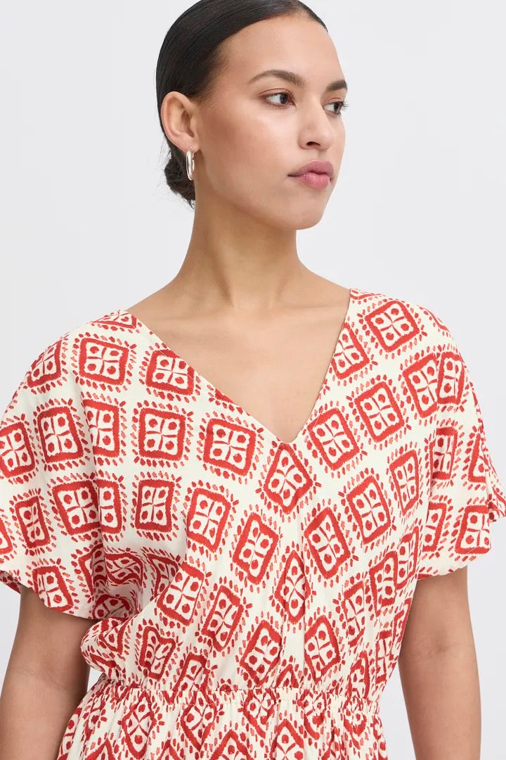 Nasreen Dress 11 - Fire Whirl Ikat