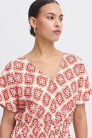 Nasreen Dress 11 - Fire Whirl Ikat