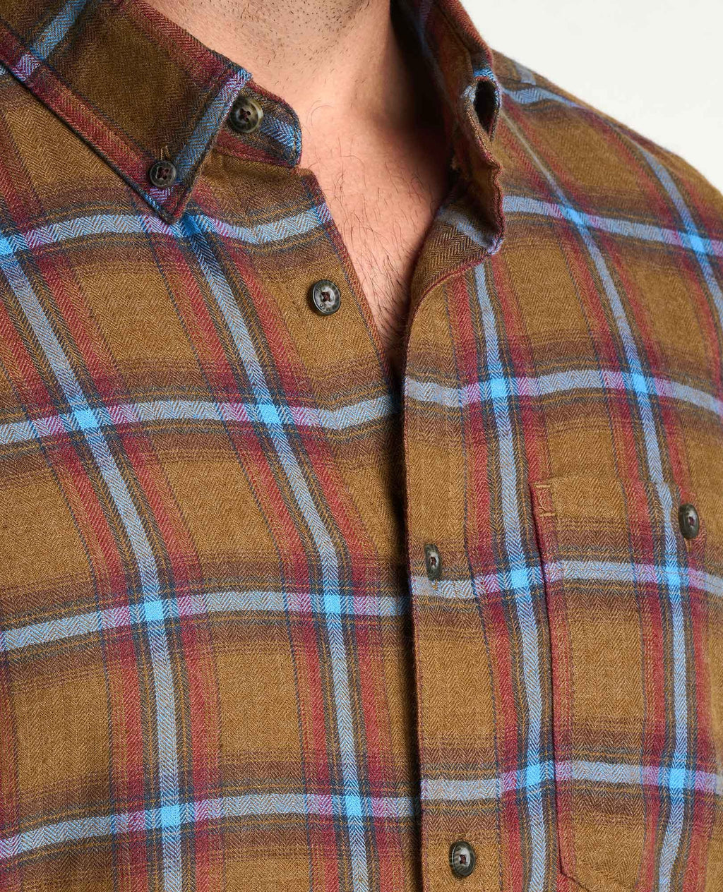 Airsmyth Long Sleeve Shirt - Honey Brown Pattern