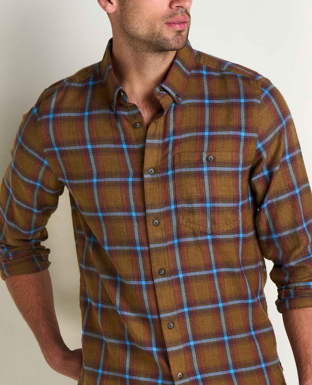 Airsmyth Long Sleeve Shirt - Honey Brown Pattern