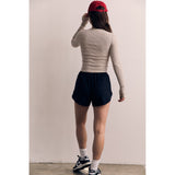 Long Sleeve Striped Basic Tee AAB516