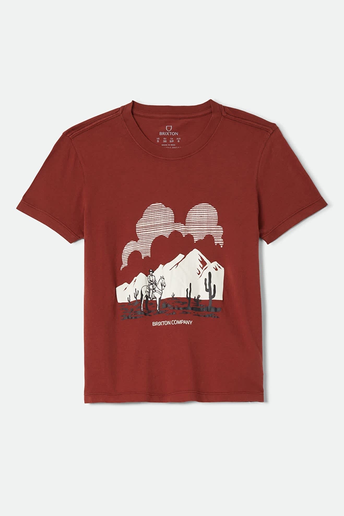Great Springs Slim Crew Tee - Dark Brick