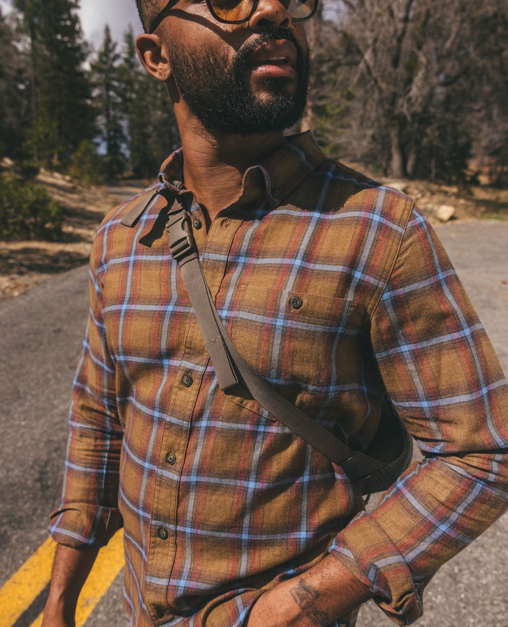 Airsmyth Long Sleeve Shirt - Honey Brown Pattern