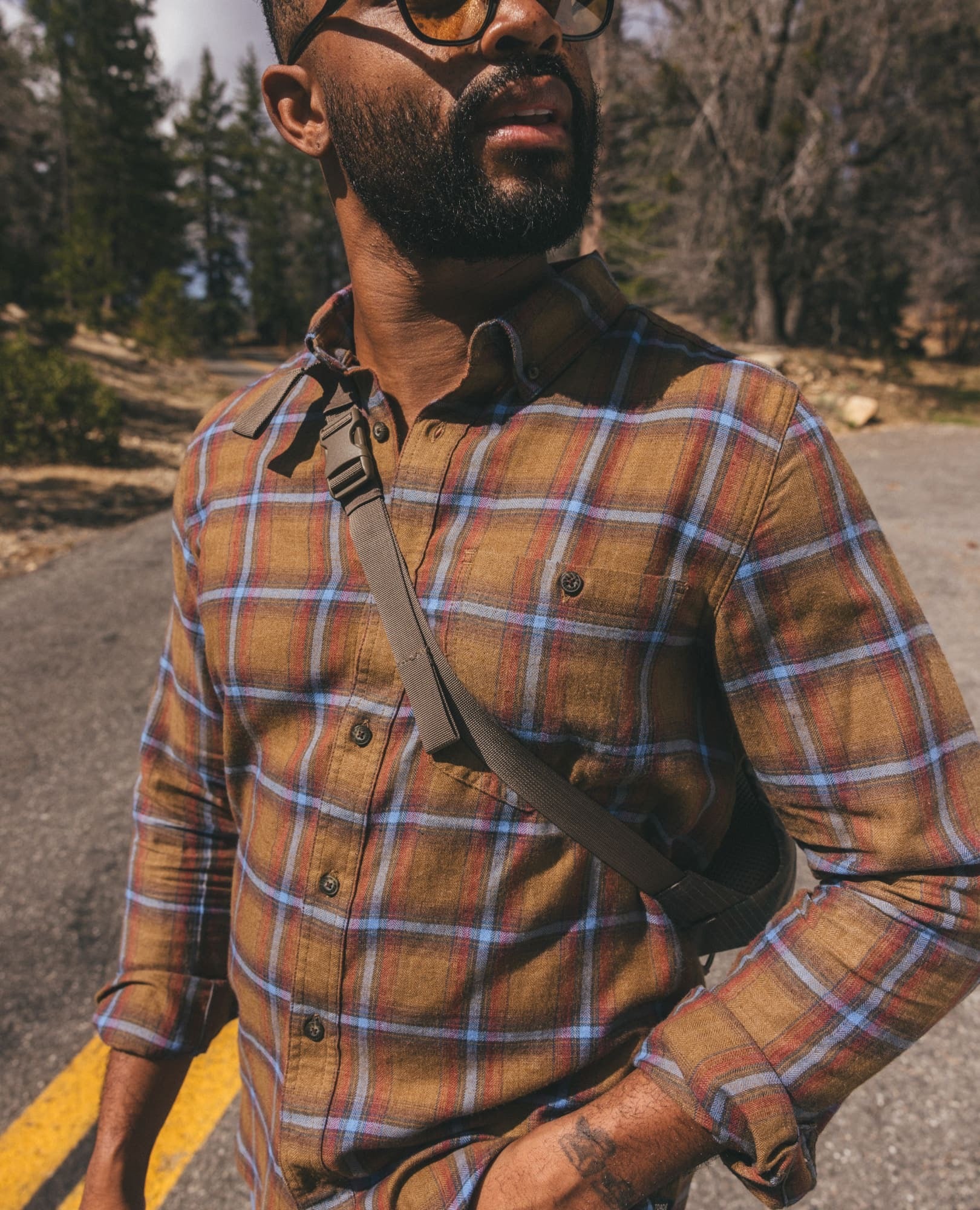 Airsmyth Long Sleeve Shirt - Honey Brown Pattern