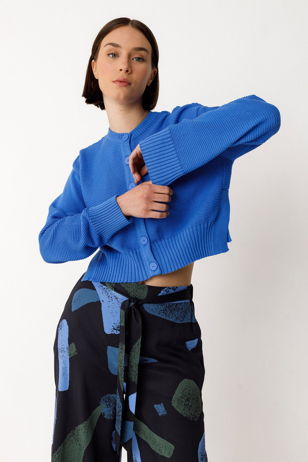 Belene GOTS Cardigan - Blue