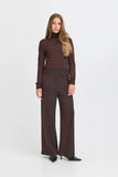 Kate Jacquard Pant 9  - Black/Brown Herringbone