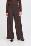 Kate Jacquard Pant 9  - Black/Brown Herringbone