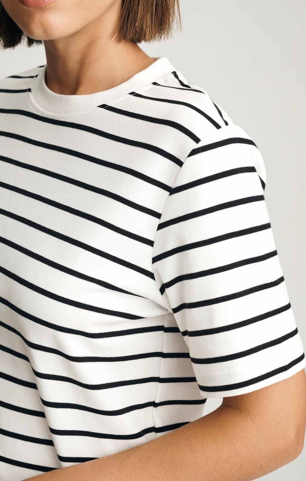 Audrey Tee - Black/White Stripe