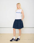 Shelly Plaid Pleated Skirt - Green Multi