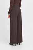 Kate Jacquard Pant 9  - Black/Brown Herringbone