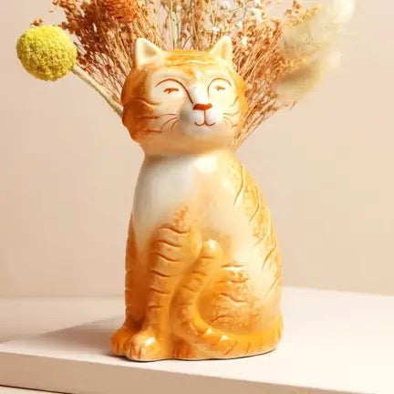 Tigger The Orange Cat Vase