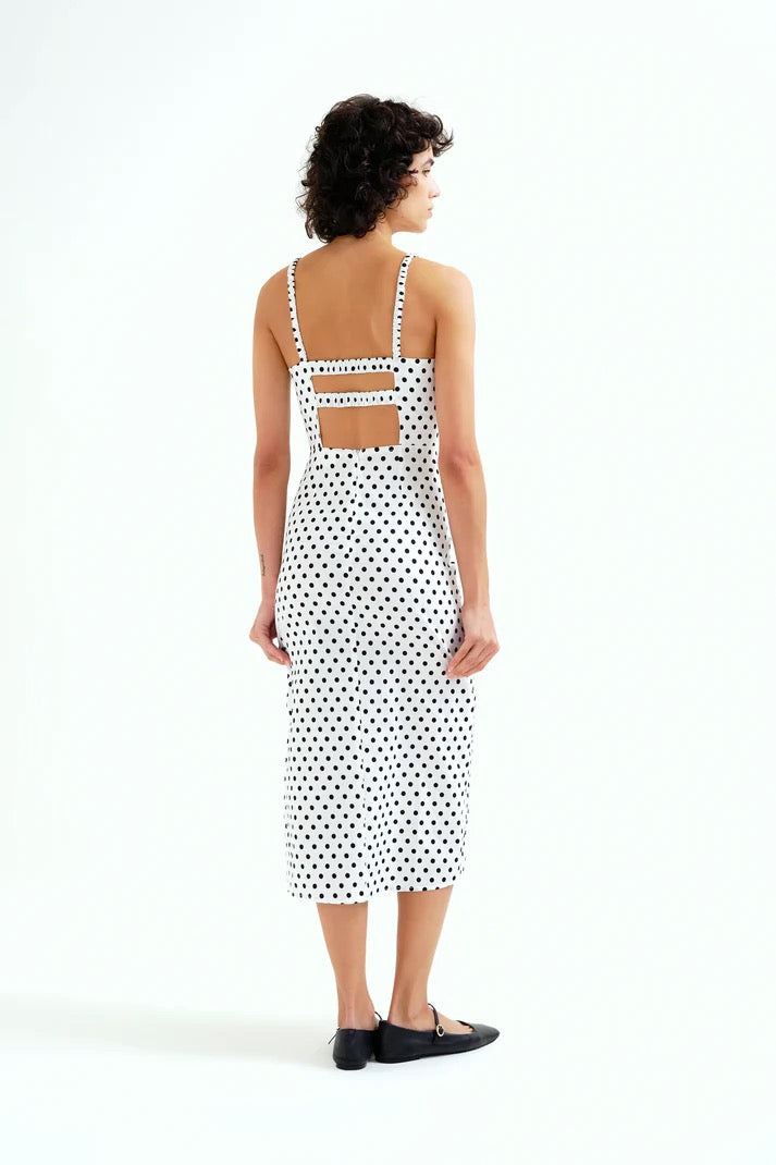 Black Dots Midi Dress