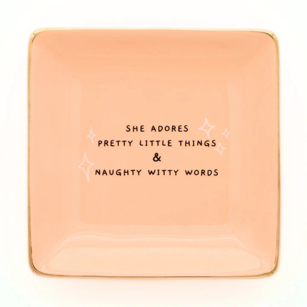 She Adores Pretty Little Things Square Trinket Tray