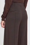 Kate Jacquard Pant 9  - Black/Brown Herringbone