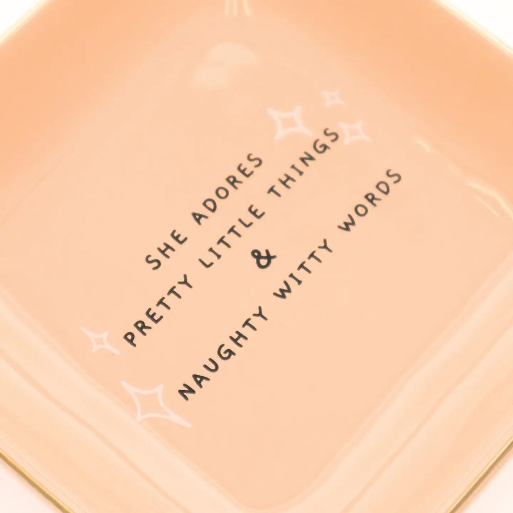 She Adores Pretty Little Things Square Trinket Tray