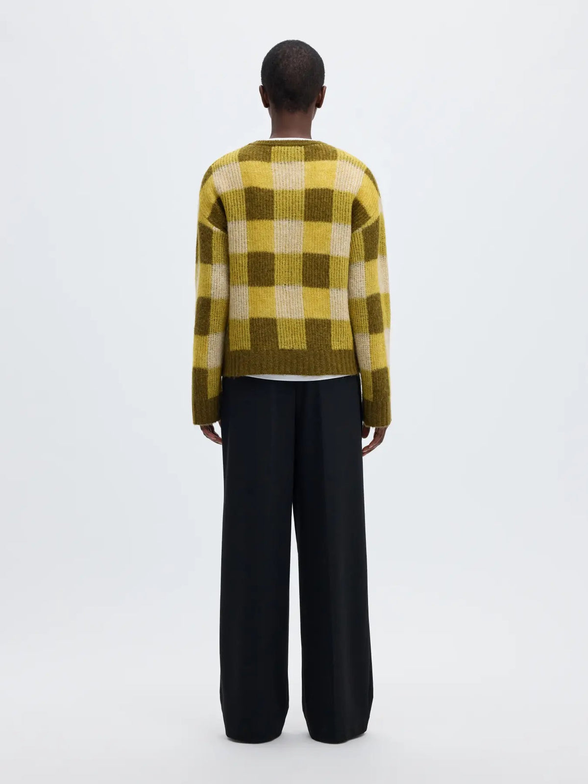 Lulu Loose Check O-Neck Sweater