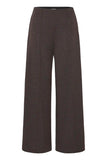 Kate Jacquard Pant 9  - Black/Brown Herringbone