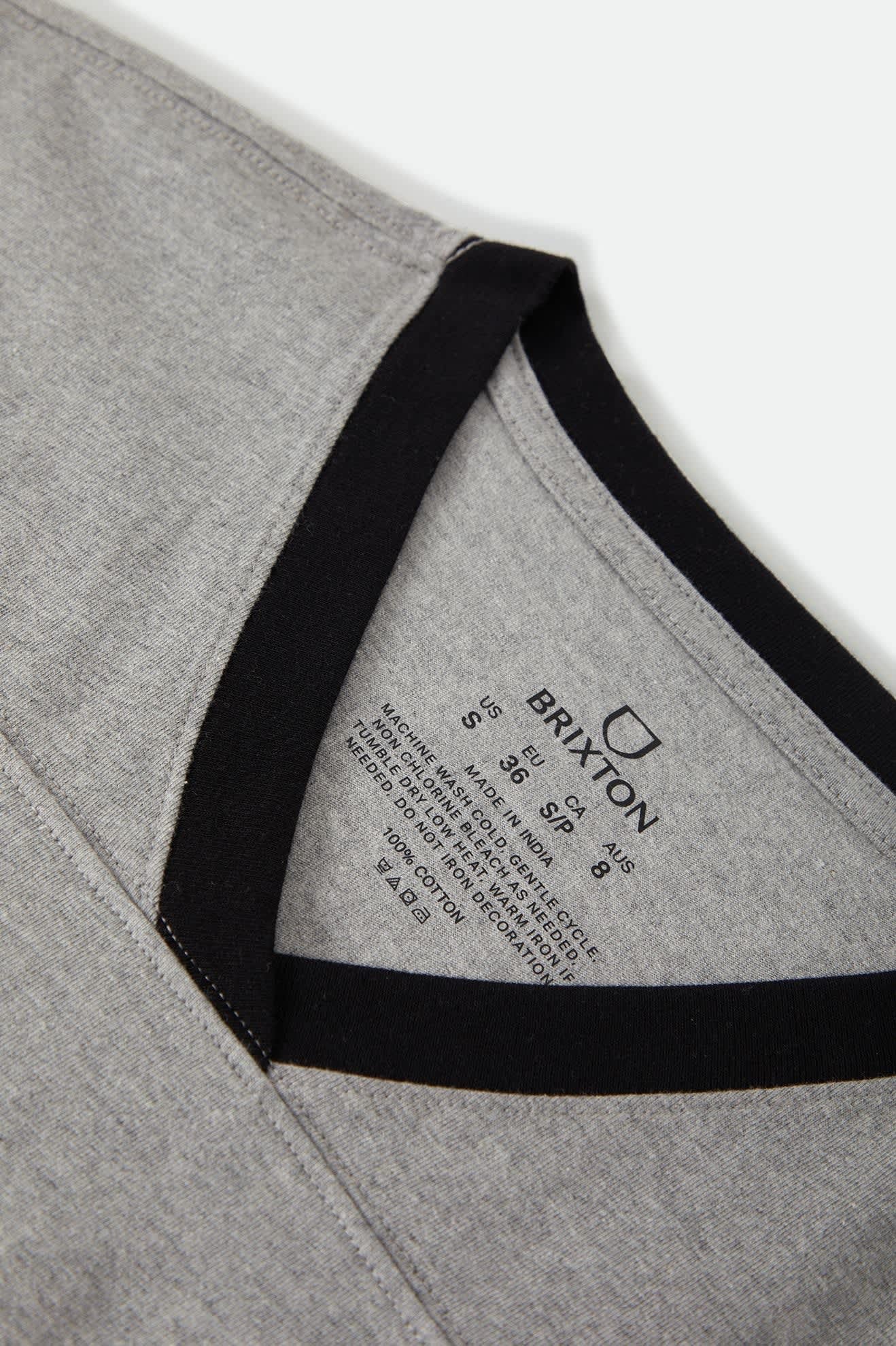Winner's Circle Boxy Football Tee - Heather Grey/Black