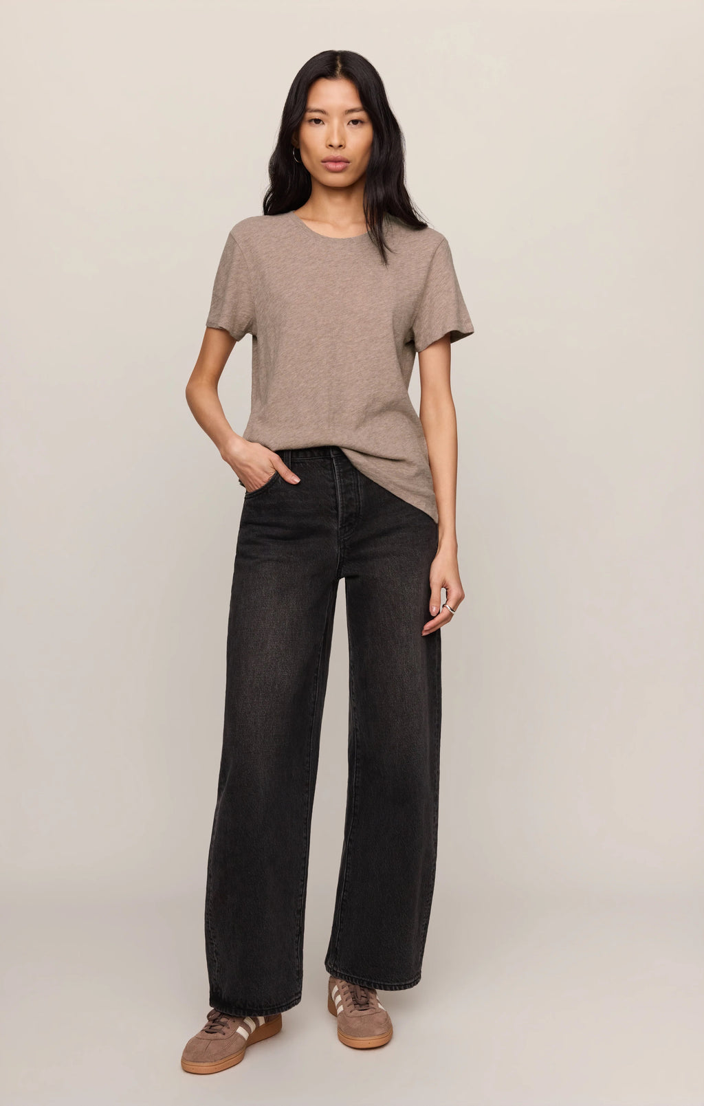 Foundation Slub Tee - Heather Ash
