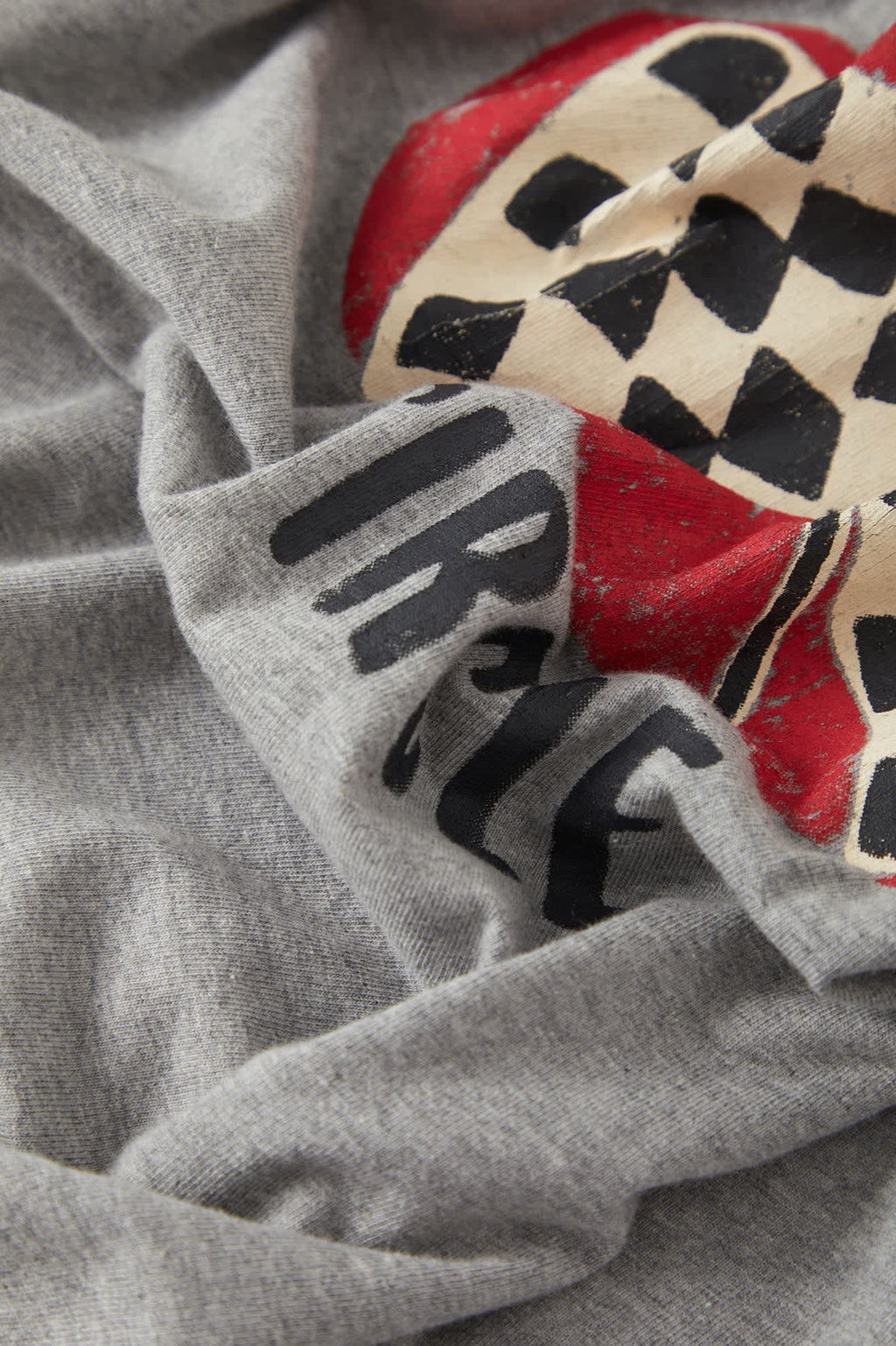 Winner's Circle Boxy Football Tee - Heather Grey/Black