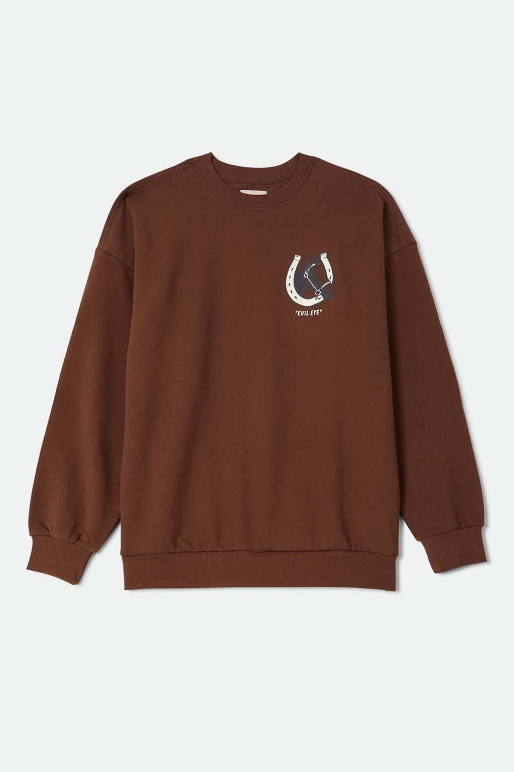 Evil Eye Oversized Crew - Pinecone Brown
