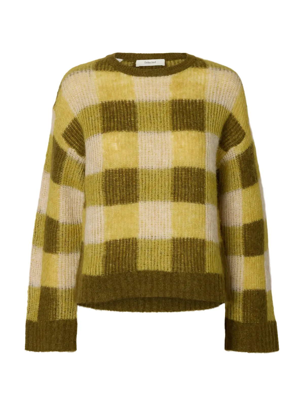 Lulu Loose Check O-Neck Sweater