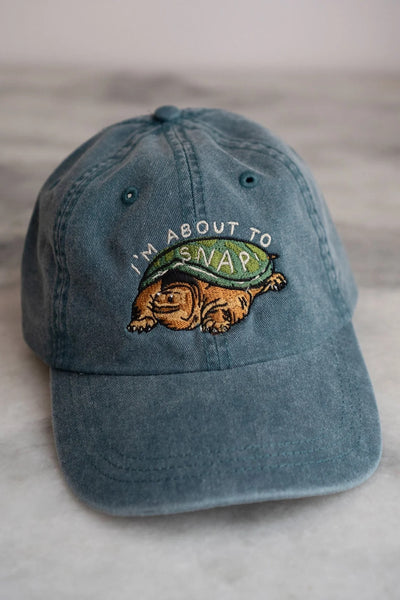 About To Snap Dad Hat - Vintage Teal