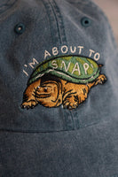About To Snap Dad Hat - Vintage Teal