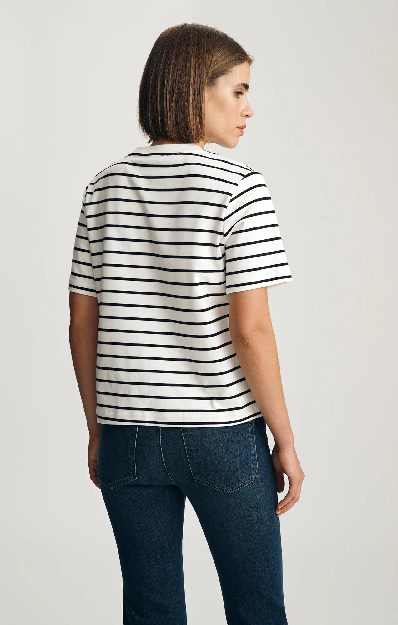 Audrey Tee - Black/White Stripe