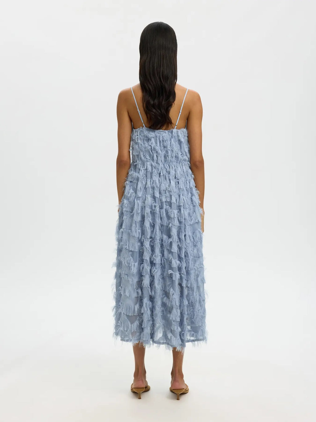 Myline Midi Strap Dress - Dusty Blue